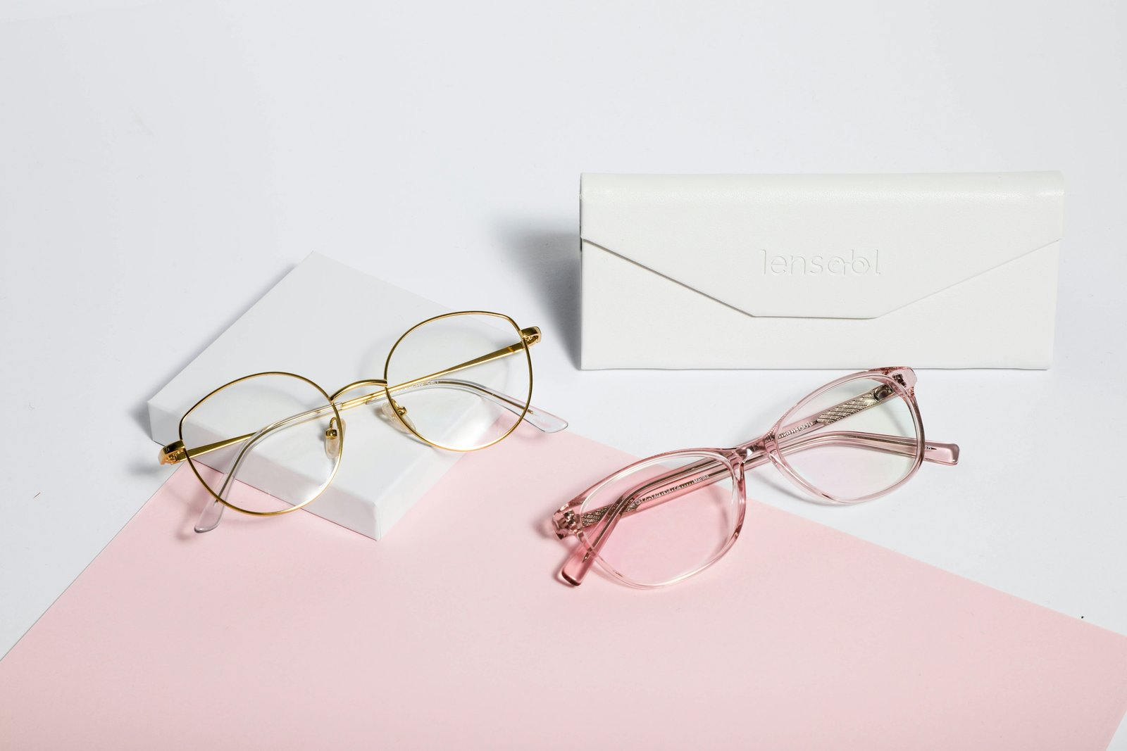 Gold metal eyeglass frames