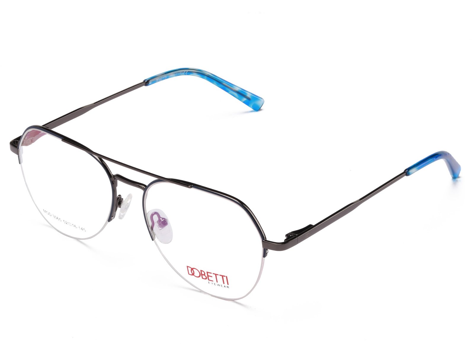 GUNMETAL WITH SKY BLUE / DEMO LENS