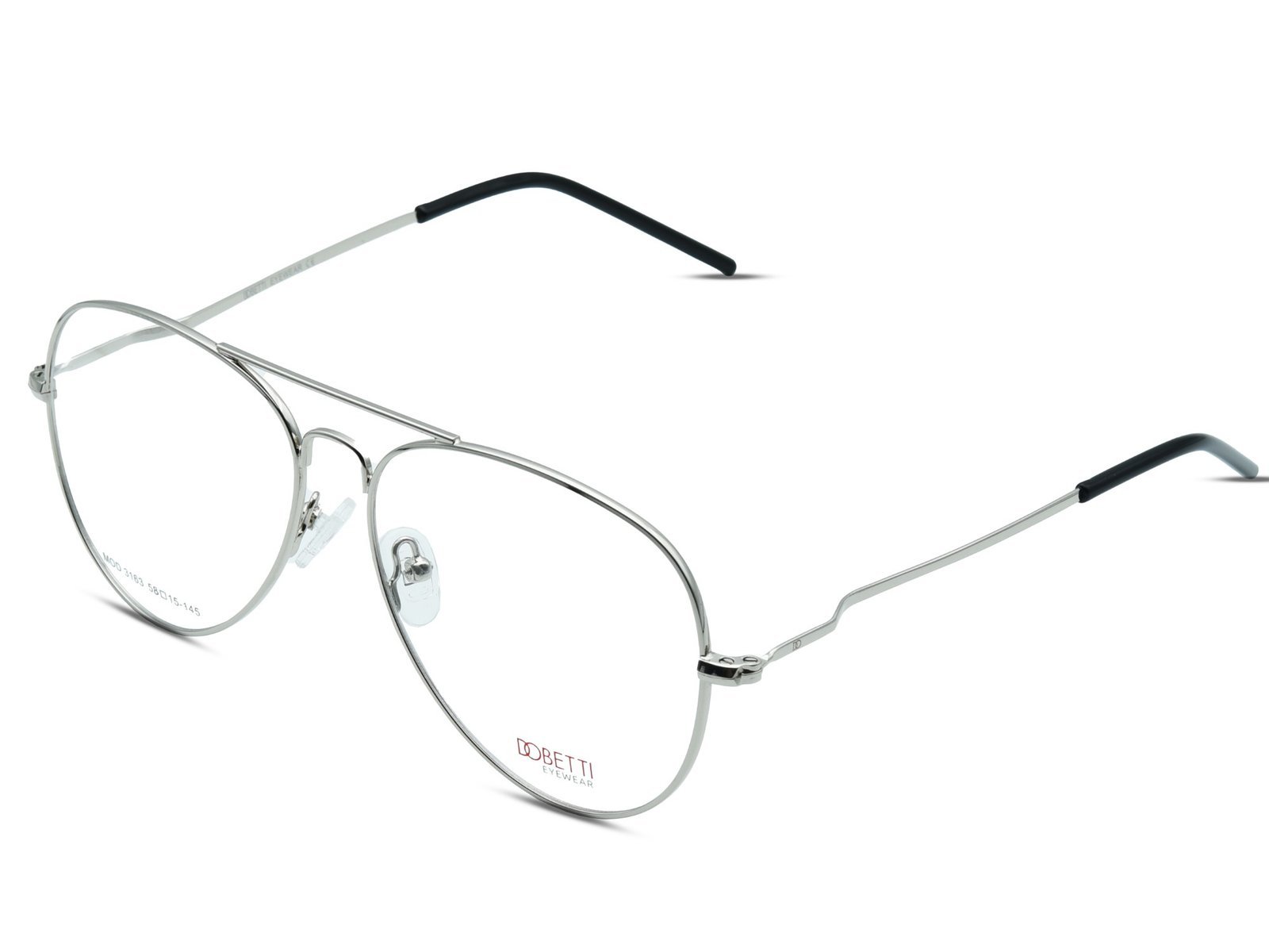 DOBETTI -3163  Dobetti Premium Double-Bridge Aviator Full Rim Eyeglass Frame