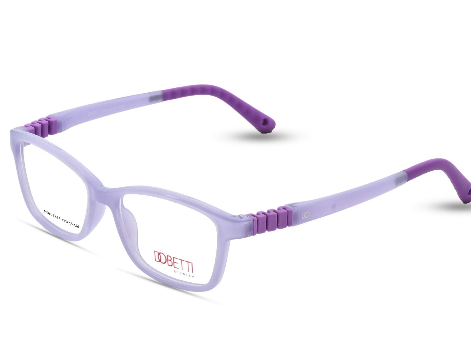 DOBETTI KIDS-3151 lightweight acetate with a modern square design