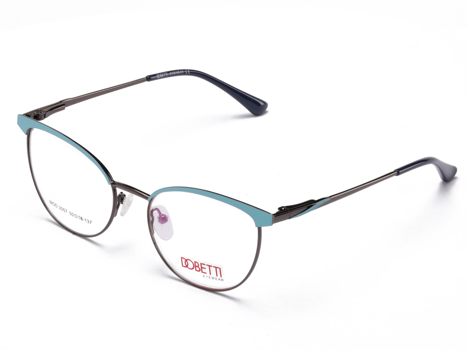 GUNMETAL WITH SKY BLUE / DEMO LENS