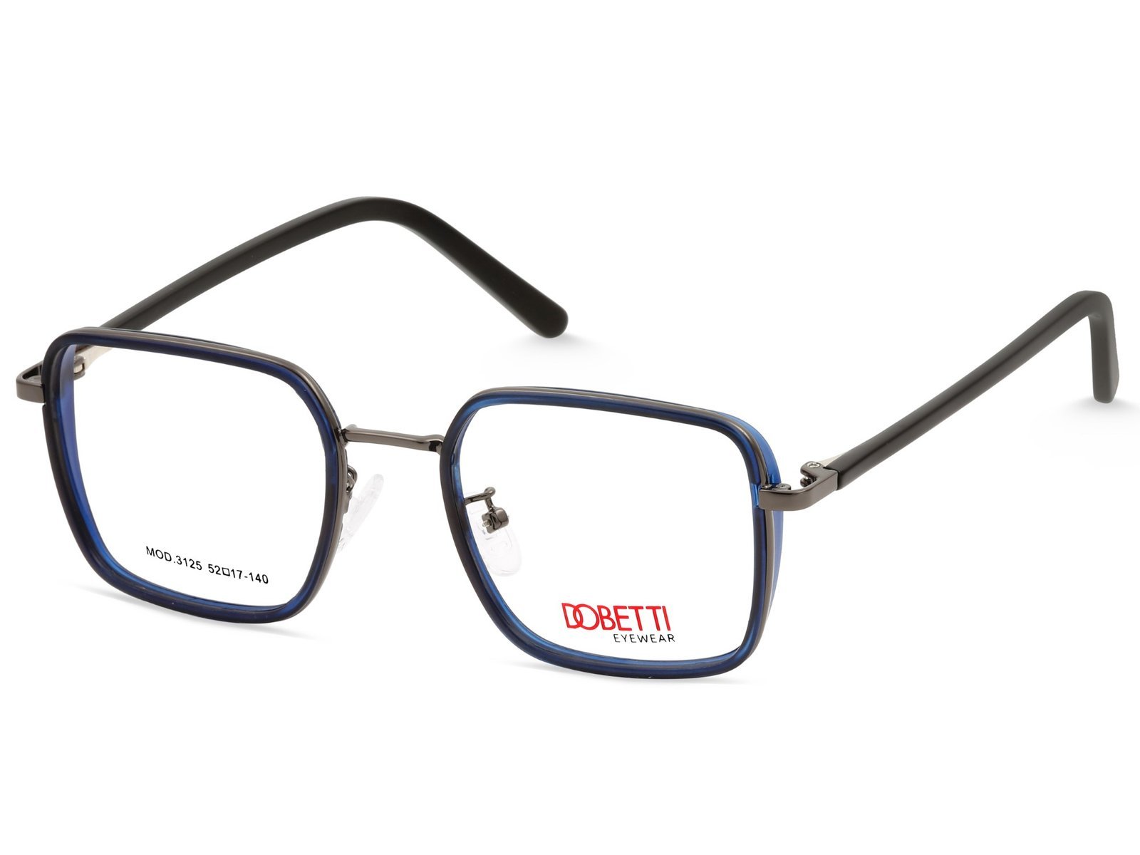 Gunmetal Grey & Crystal Navy Blue / DEMO LENS