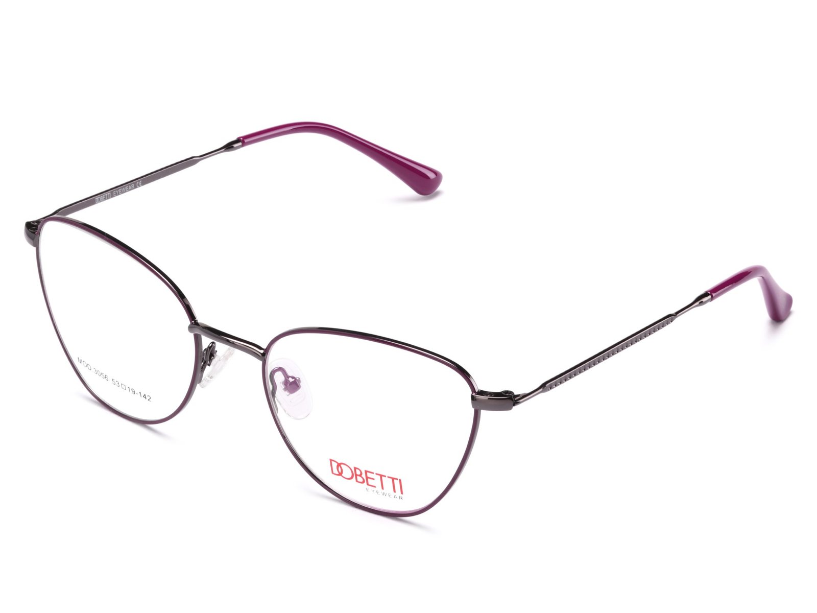GUNMETAL WITH PURPLE / DEMO LENS